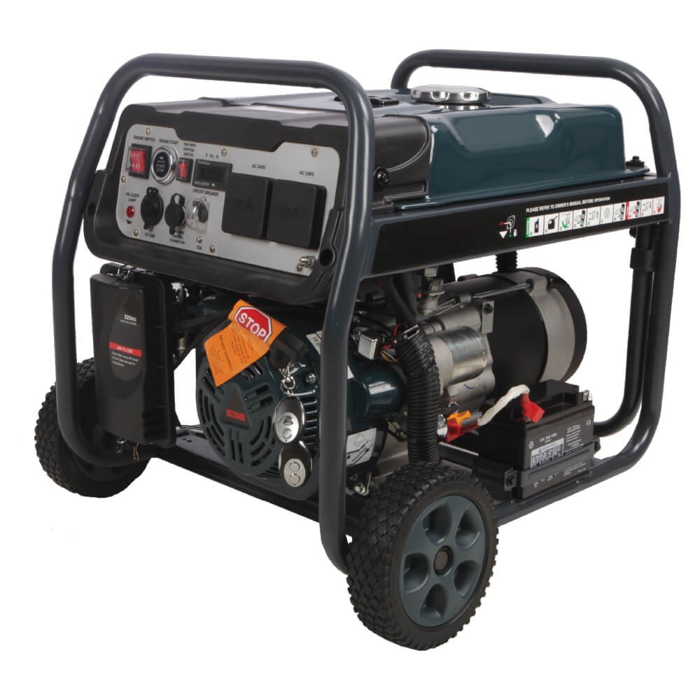 WC-P3750 Welling & Crossley 3.75 kVA (3 200W) Open Frame AVR Petrol Generator with E-Start