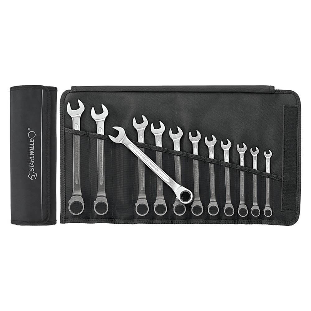 12-Piece Reversible Combination Ratcheting Spanner Set in Textile Case (8-19mm) SW17/12 - 96411712