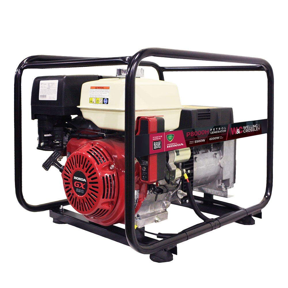 Welling & Crossley 8 kVA Honda Powered Generator with E-Start