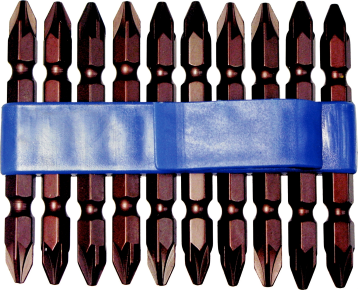 [159-P1292-10] 10 Piece Double End Pozidriv #2 Power Bits 1/4 Inch He