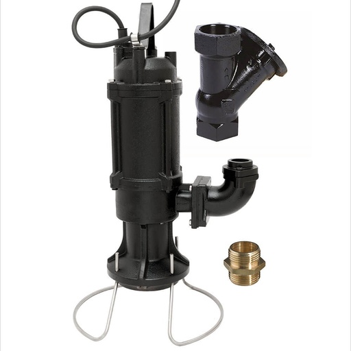 [160-BIA-PDG150MNRV32] BIA-PDG150MNRV32 - Positive Displacement Grinder Pump + Non Return Valve - 50L/min 50m1100W 240V