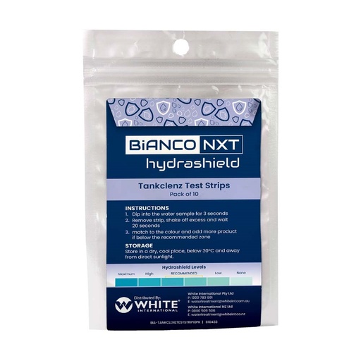 [160-BIA-TANKCLENZTESTSTRIP10PK] HydraShield Rainwater Tank Test Strips - 10 Pack
