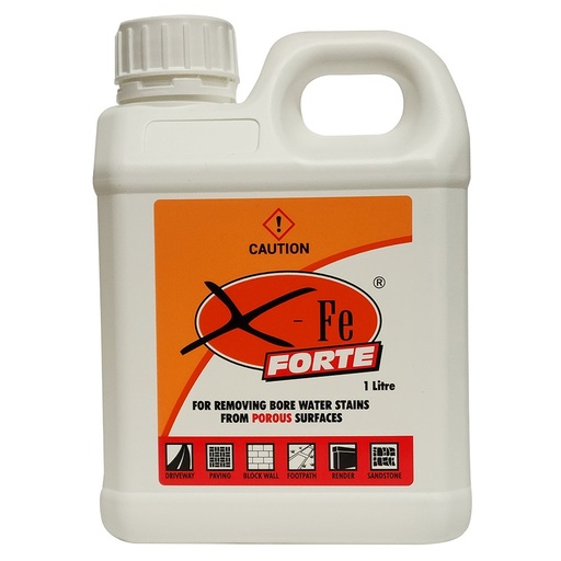 [160-CLE-XFEFORTE1L] X-FE FORTE - 1 Litre - Rust  Water Bore stain & Timber Cleaning Solution
