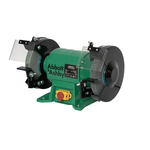 [160-ATBG1100/8] Abbott & Ashby 1100W 200mm (8") Professional Bench Grinder with NVR Switch