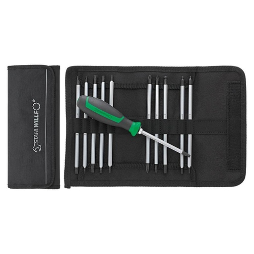 [160-SW4798 - 96479803] 11-Piece (22 Tips) Reversible Screwdriver Set in Textile Case SW4798 - 96479803