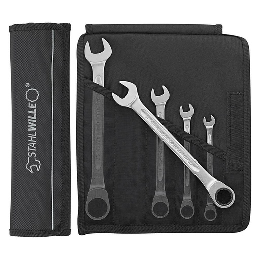 [160-SW17F/5 - 96401705] 5-Piece Combination Ratcheting Spanner Set in Textile Case (8-19mm) SW17F/5 - 96401705