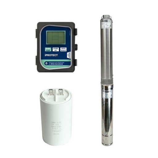 [160-BIA-SB4-3/11-0.75-WF-KIT] BIA-SB4-3/11-0.75-WF-KIT - Pump Borehole 4" 0.7kW Inc iProtect and 25uF Capcitor
