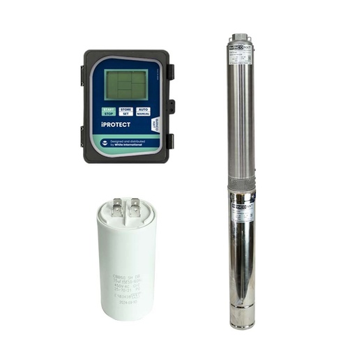 [160-BIA-SB4-3/11-0.75-OF-KIT] BIA-SB4-3/11-0.75-OF-KIT - Pump Borehole 4" 0.7kW Inc iProtect and 35uF Capcitor