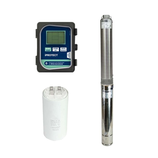 [160-BIA-SB4-4/14-1.1-WF-KIT] BIA-SB4-4/14-1.1-WF-KIT - Pump Borehole 4" 1.1kW Inc iProtect and 30uF Capcitor